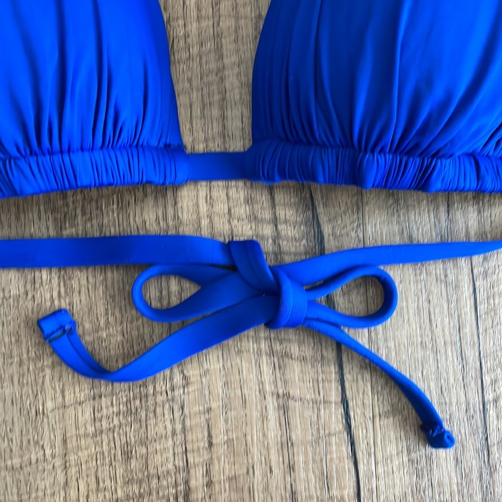 La Blanca Women's Standard Island Goddess Halter Triangle Swimsuit Top Blue 10 - Picture 11 of 12